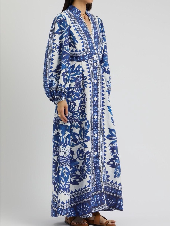 FARM Rio Dresses & Skirts - Farm Rio Tapestry Linen Maxi Dress